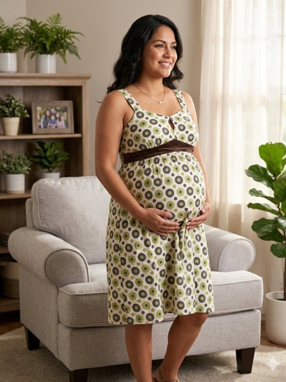 Motherhood Maternity Sleeveless  v-neck Dress New w/tags Size Lge